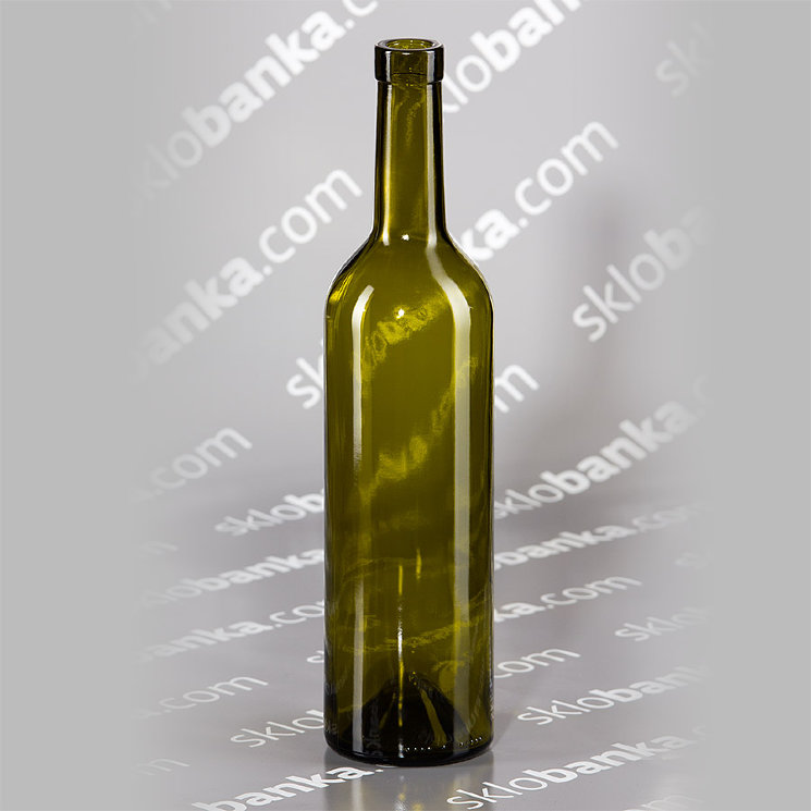 Бутылка винная Bordo 0,75 л оливковая 