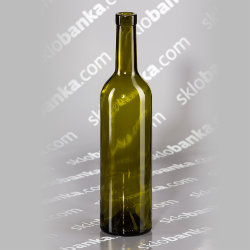Бутылка винная Bordo 0,75 л оливковая 20 шт