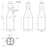 Пляшка скляна 0,25 л з бугельною кришкою КВАДРАТО 