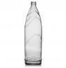 Пляшка скляна для води 1000 мл прозора під кришку з різьбою 