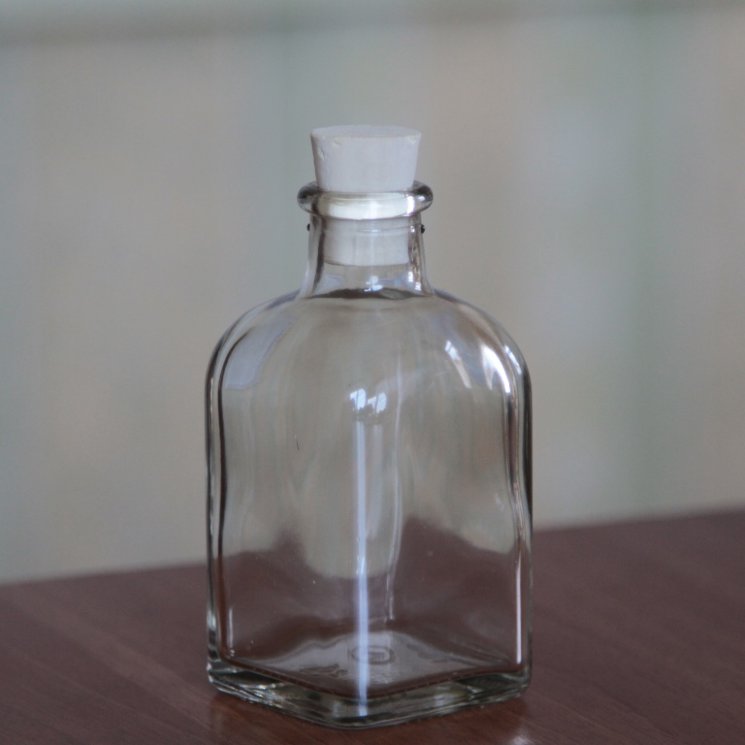 Пляшка скляна 0,1 л Фраска з конусною корковою пробкою 